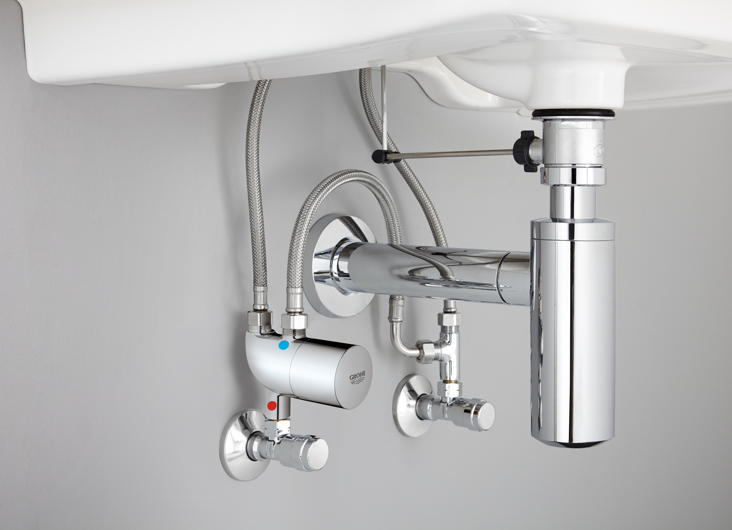 Altijd een veilige watertemperatuur: grohtherm micro ... Woonkamer ingesteld saai